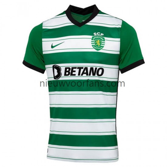 Sporting CP Heren Shirt met Bedrukking Thuis 2022-2023 Korte Mouw