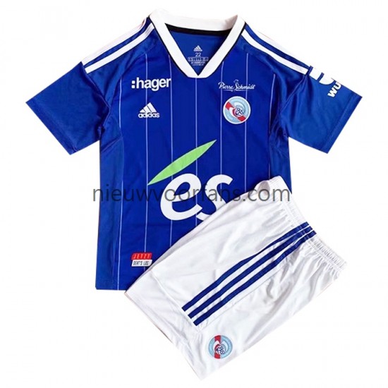 Strasbourg Kind Shirt met Bedrukking Thuis 2022-2023 Korte Mouw