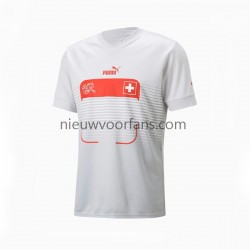 Zwitserland Heren Shirt met Bedrukking Uit WK 2022 Korte Mouw