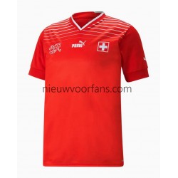 Zwitserland Heren Shirt met Bedrukking Thuis WK 2022 Korte Mouw