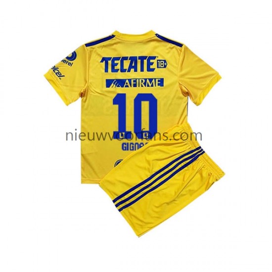 Tigres UANL Kind Shirt met Bedrukking Andre-Pierre Gignac 10 Thuis 2022-2023 Korte Mouw