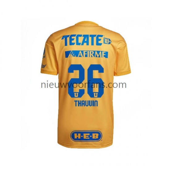 Tigres UANL Heren Shirt met Bedrukking Florian Thauvin 26 Thuis 2022-2023 Korte Mouw