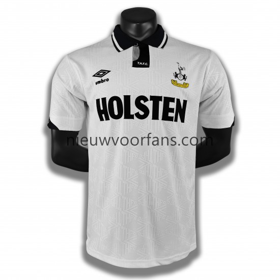 Tottenham Hotspur Heren Shirt met Bedrukking 1990 Retro Thuis Korte Mouw