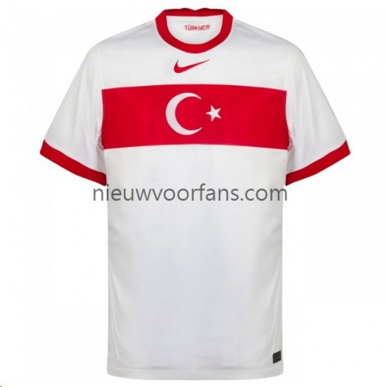 Turkije Heren Shirt met Bedrukking Euro 2020 Thuis Korte Mouw