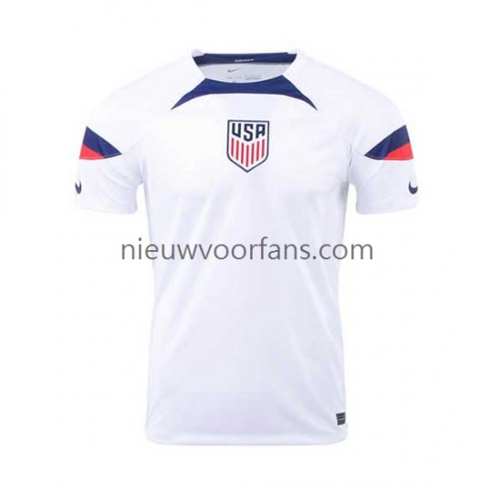 USA Heren Shirt met Bedrukking Thuis WK 2022 Korte Mouw