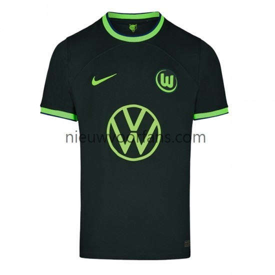 VfL Wolfsburg Heren Shirt met Bedrukking Uit 2022-2023 Korte Mouw
