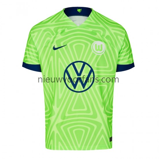 VfL Wolfsburg Heren Shirt met Bedrukking Thuis 2022-2023 Korte Mouw