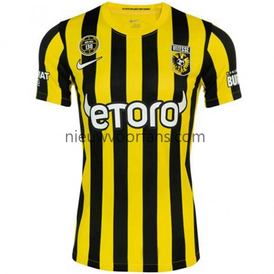 Heren Shirt met Bedrukking SBV Vitesse Thuis 2022-2023 Korte Mouw