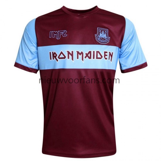 West Ham United Heren Shirt met Bedrukking Iron Maiden Thuis Korte Mouw