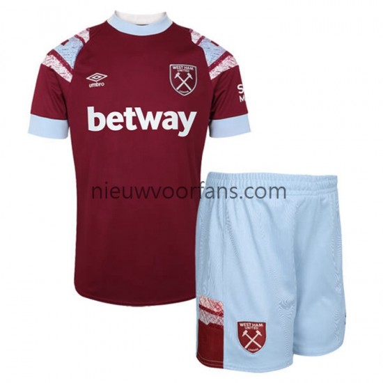 West Ham United Kind Shirt met Bedrukking Thuis 2022-2023 Korte Mouw