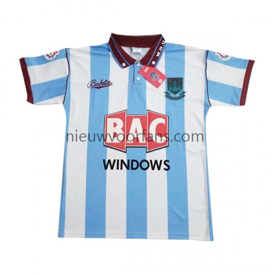 West Ham United Heren Shirt met Bedrukking Retro Uit 1991-1992 Korte Mouw