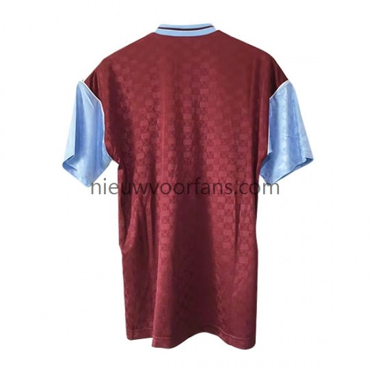 West Ham United Heren Shirt met Bedrukking Retro Thuis 1989-1990 Korte Mouw