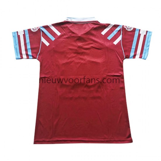 West Ham United Heren Shirt met Bedrukking Retro Thuis 1991-1992 Korte Mouw