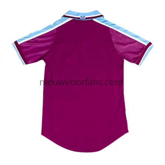 West Ham United Heren Shirt met Bedrukking Retro Thuis 1999-2001 Korte Mouw
