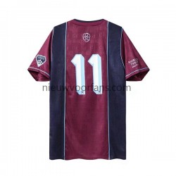 West Ham United Heren Shirt met Bedrukking Iron Maiden Retro Uit 2011 Korte Mouw