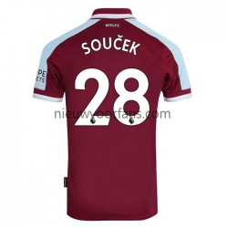 Heren Shirt met Bedrukking West Ham United Tomas Soucek 28 Thuis 2021-2022 Korte Mouw