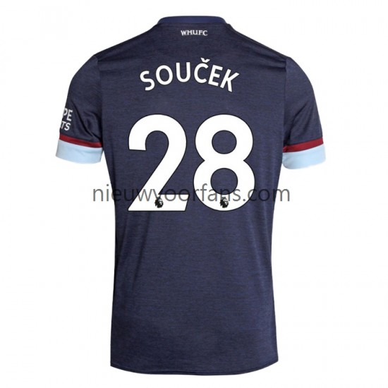 Heren Shirt met Bedrukking West Ham United Tomas Soucek 28 Derde 2021-2022 Korte Mouw