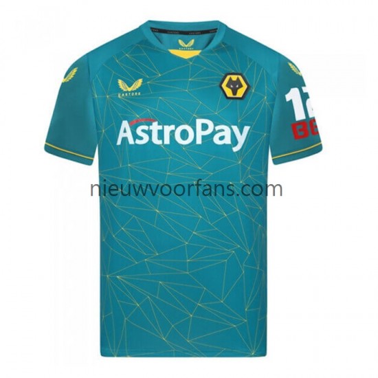 Wolverhampton Wanderers Heren Shirt met Bedrukking Uit 2022-2023 Korte Mouw