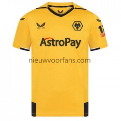 Wolverhampton Wanderers Heren Shirt met Bedrukking Thuis 2022-2023 Korte Mouw