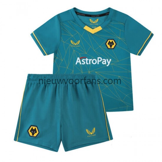 Wolverhampton Wanderers Kind Shirt met Bedrukking Uit 2022-2023 Korte Mouw