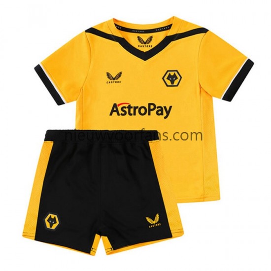 Wolverhampton Wanderers Kind Shirt met Bedrukking Thuis 2022-2023 Korte Mouw