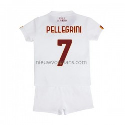 AS Roma Kind Shirt met Bedrukking Lorenzo Pellegrini 7 Uit 2022-2023 Korte Mouw