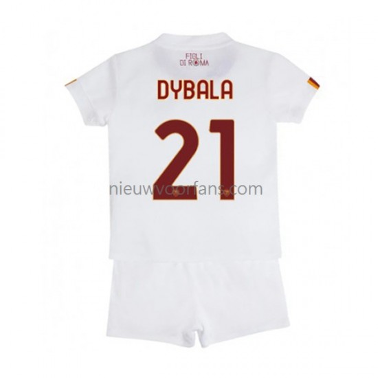 AS Roma Kind Shirt met Bedrukking Paulo Dybala 21 Uit 2022-2023 Korte Mouw