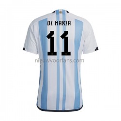 Argentinië Heren Shirt met Bedrukking Di Maria 11 Thuis WK 2022 Korte Mouw
