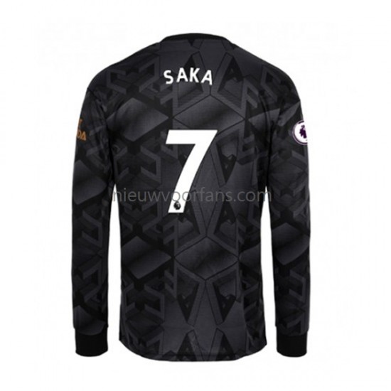 Arsenal Heren Shirt met Bedrukking Bukayo Saka 7 Uit 2022-2023 Lange Mouw