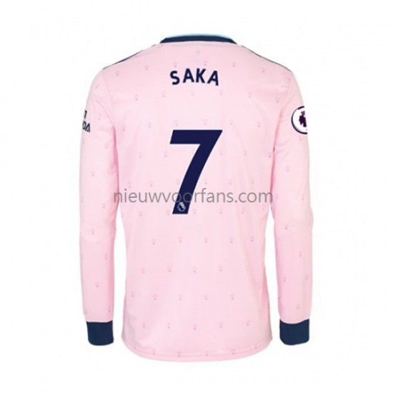 Arsenal Heren Shirt met Bedrukking Bukayo Saka 7 Derde 2022-2023 Lange Mouw