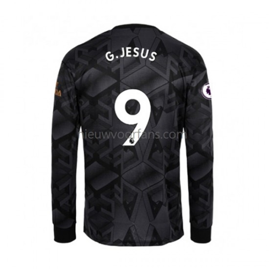 Arsenal Heren Shirt met Bedrukking Gabriel Jesus 9 Uit 2022-2023 Lange Mouw