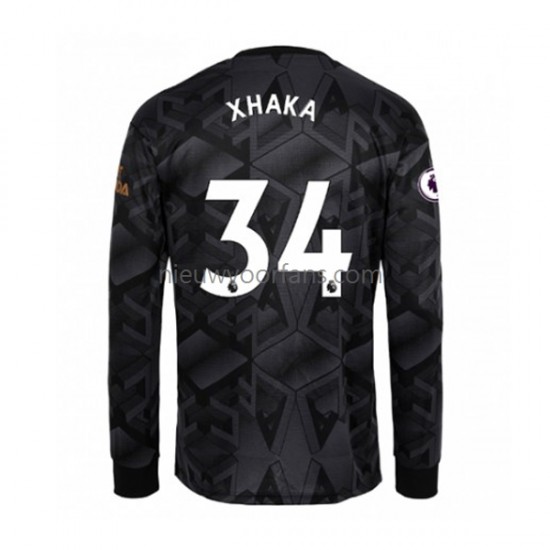 Arsenal Heren Shirt met Bedrukking Granit Xhaka 34 Uit 2022-2023 Lange Mouw