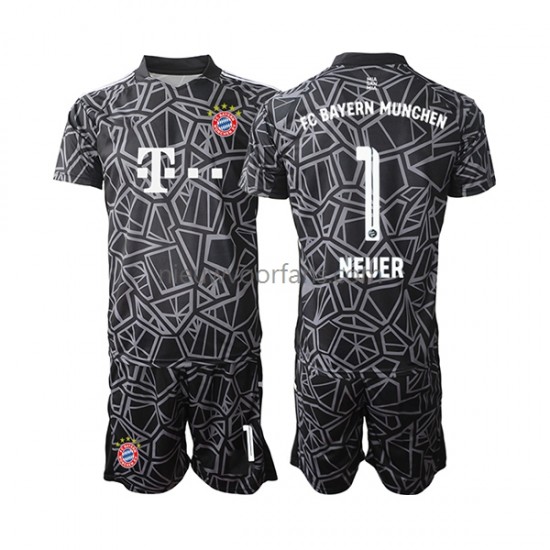 FC Bayern München Kind Shirt met Bedrukking Doelman Manuel Neuer 1 Thuis 2022-2023 Korte Mouw