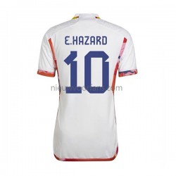 België Heren Shirt met Bedrukking Eden Hazard 10 Uit WK 2022 Korte Mouw