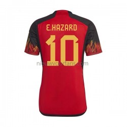 België Heren Shirt met Bedrukking Hazard 10 Thuis WK 2022 Korte Mouw