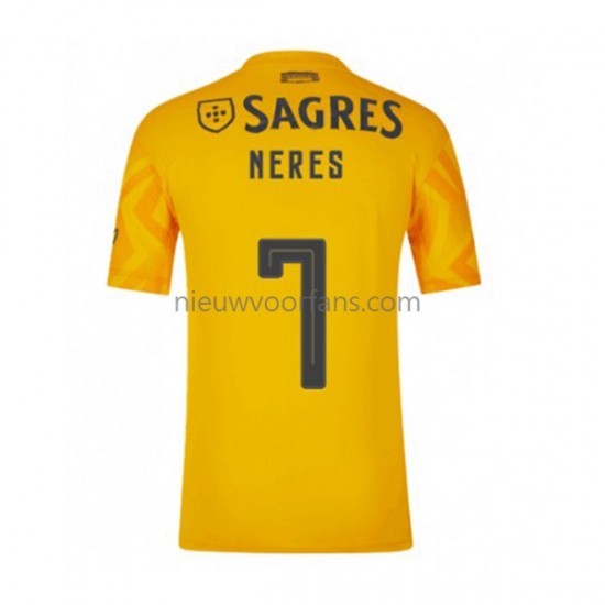 Benfica Heren Shirt met Bedrukking David Neres 7 Uit 2022-2023 Korte Mouw