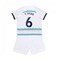 Chelsea Kind Shirt met Bedrukking T. Silva 6 Uit 2022-2023 Korte Mouw