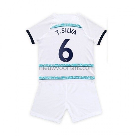 Chelsea Kind Shirt met Bedrukking T. Silva 6 Uit 2022-2023 Korte Mouw