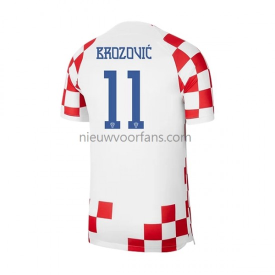 Kroatië Heren Shirt met Bedrukking Brozovic 11 Thuis WK 2022 Korte Mouw