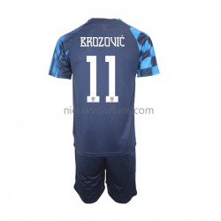 Kroatië Kind Shirt met Bedrukking Brozovic 11 Uit WK 2022 Korte Mouw