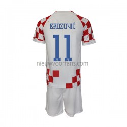 Kroatië Kind Shirt met Bedrukking Brozovic 11 Thuis WK 2022 Korte Mouw