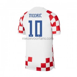 Kroatië Heren Shirt met Bedrukking Modrić 10 Thuis WK 2022 Korte Mouw