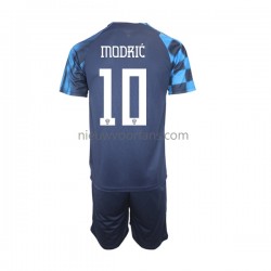 Kroatië Kind Shirt met Bedrukking Modrić 10 Uit WK 2022 Korte Mouw