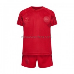 Denemarken Kind Shirt met Bedrukking Thuis WK 2022 Korte Mouw