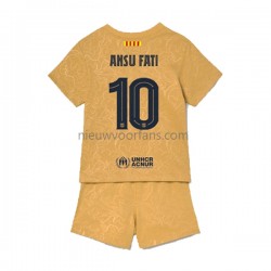 FC Barcelona Kind Shirt met Bedrukking Ansu Fat 10 Uit 2022-2023 Korte Mouw