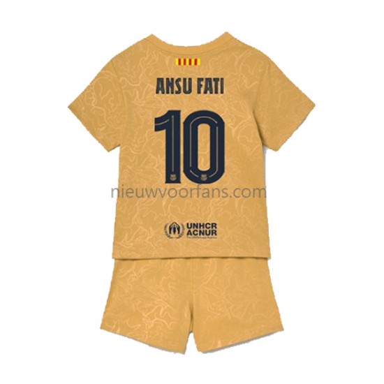 FC Barcelona Kind Shirt met Bedrukking Ansu Fat 10 Uit 2022-2023 Korte Mouw