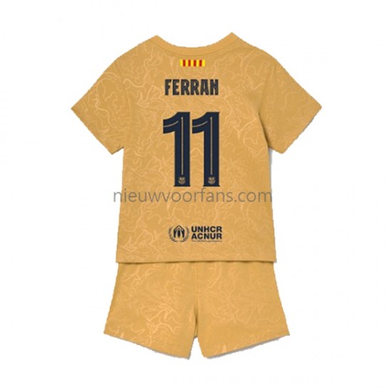 FC Barcelona Kind Shirt met Bedrukking Ferran Torres 11 Uit 2022-2023 Korte Mouw