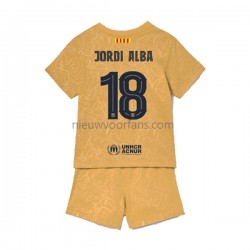 FC Barcelona Kind Shirt met Bedrukking Jordi Alba 18 Uit 2022-2023 Korte Mouw