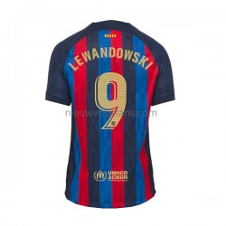 FC Barcelona Heren Shirt met Bedrukking Lewandowski 9 Thuis 2022-2023 Korte Mouw