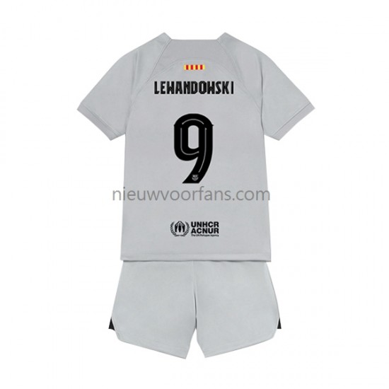 FC Barcelona Kind Shirt met Bedrukking Lewandowski 9 Derde 2022-2023 Korte Mouw